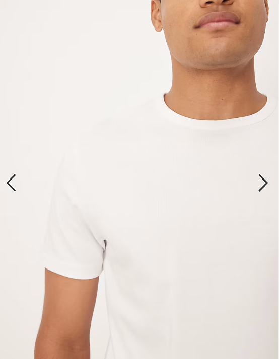 ARKET pure cotton heavyweight slim fit t-shirt in white.