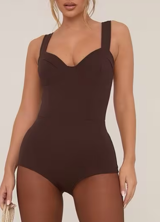 Ego - Cupped Detail Micro Mini brown