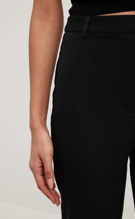 High Waist Slit Suit Trousers