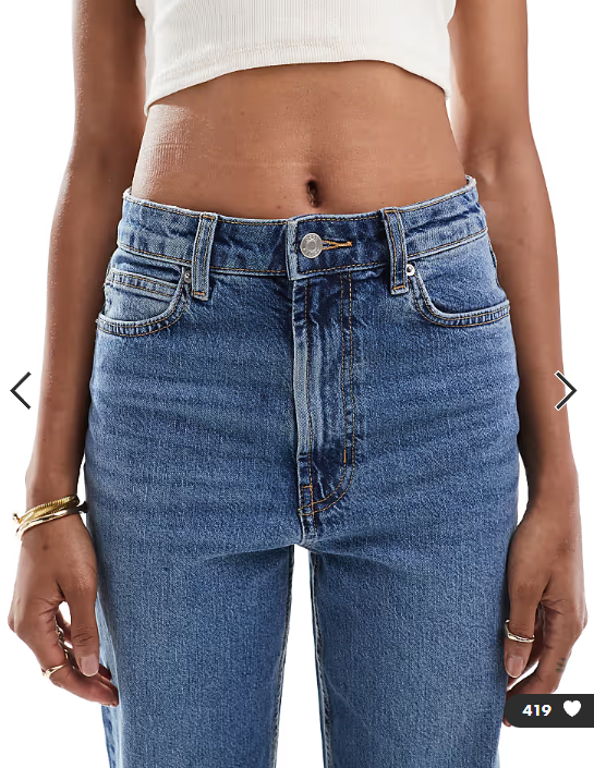 ASOS DESIGN Tall comfort stretch straight leg jeans in authentic mid blue