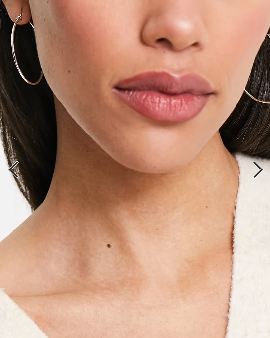 Pieces large hoops in plated sterling silver