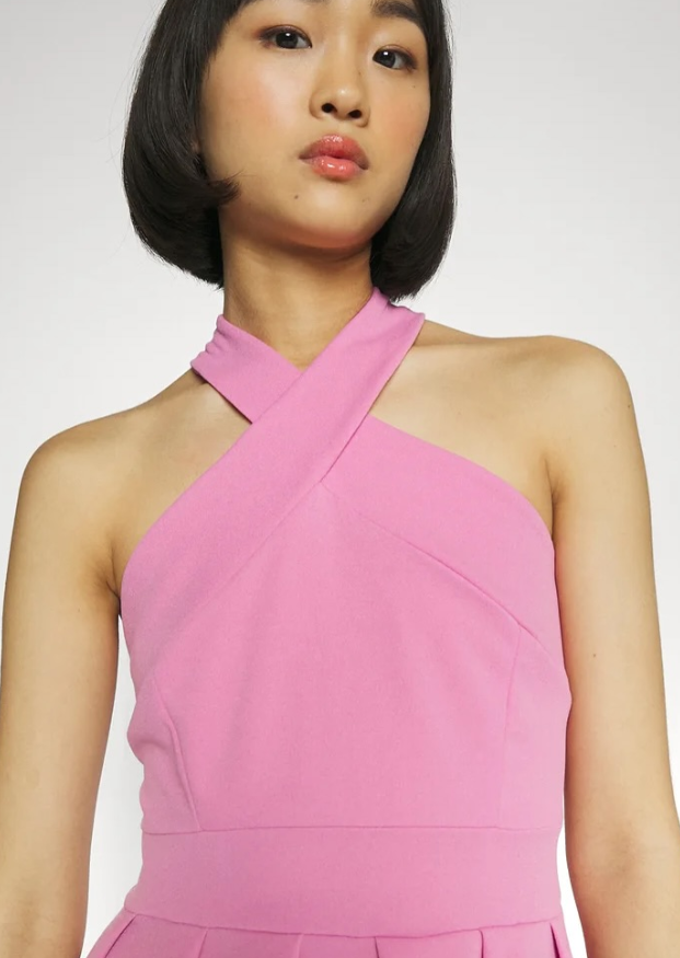 Wal G - nelly cross neck skater - rose pink