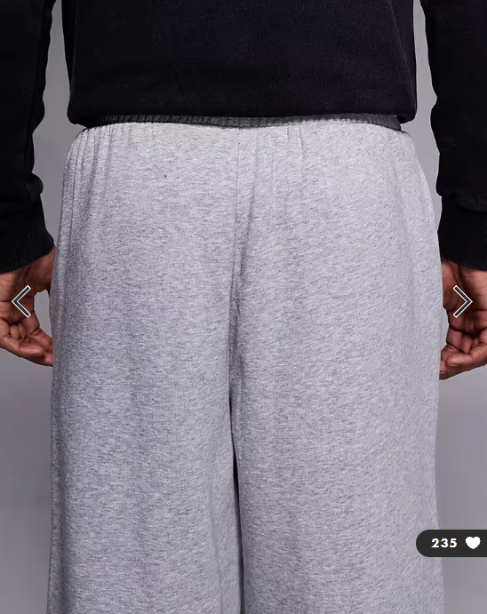 ADPT loose fit joggers with star logo in light grey