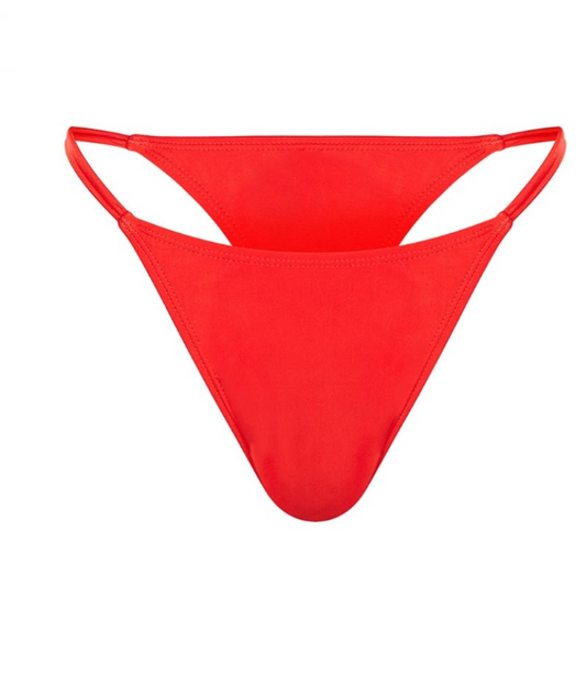 Red Mix & Match Recycled Fabric Itsy Bitsy Bikini Bottoms