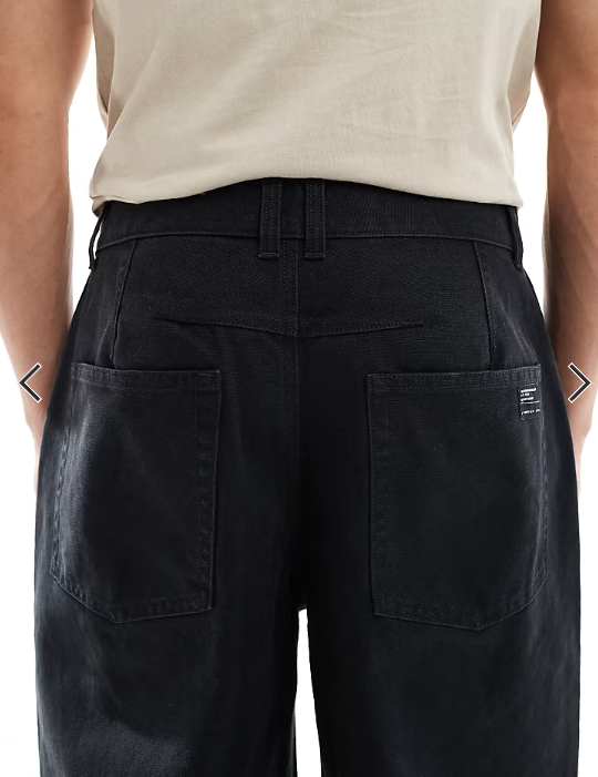 ASOS DESIGN horseshoe jeans in black