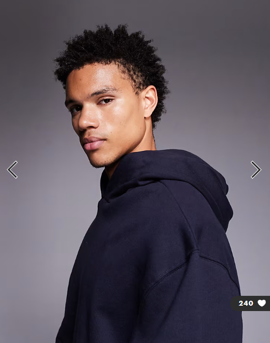 ASOS DESIGN premium heavyweight oversized hoodie in 400gsm navy - NAVY