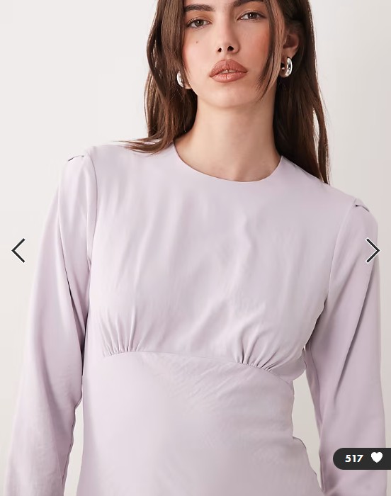 ASOS DESIGN bias bust detail maxi dress in lilac