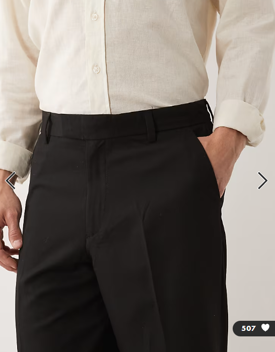 Jack & Jones Toby wide leg tailored trouser in black