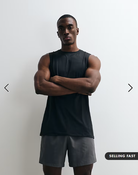 4505 Icon quick dry mesh training tank in black.