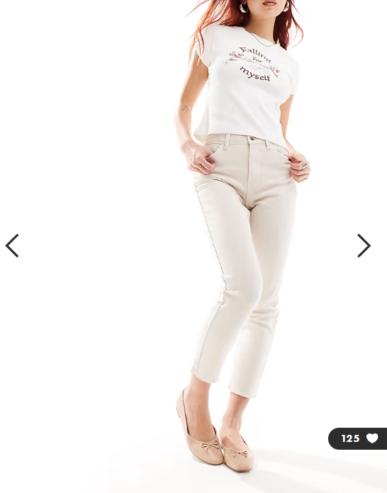 ONLY Blush skinny jeans with frayed hem in white
