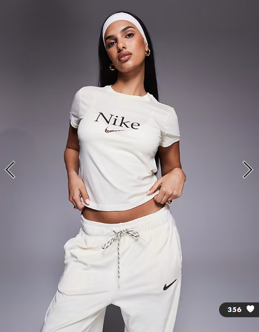 Nike Chill t-shirt with logo graphic in cream and brown