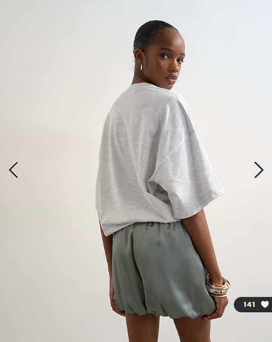 Topshop satin bubble shorts in sage