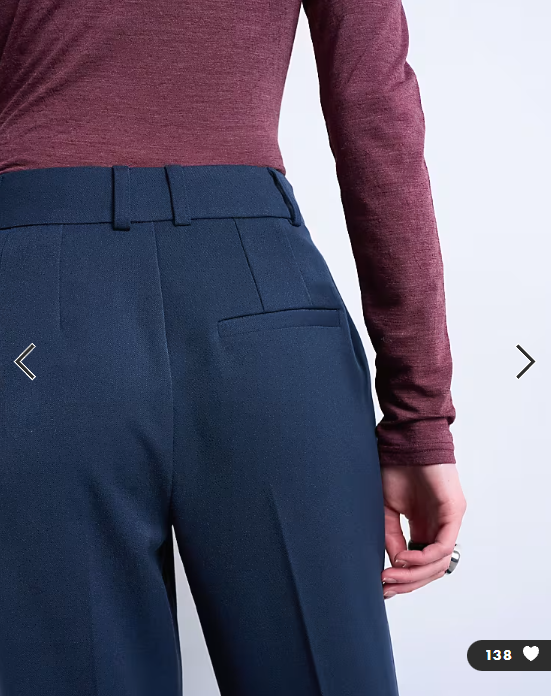 Topshop co ord tailored flare trouser in navy