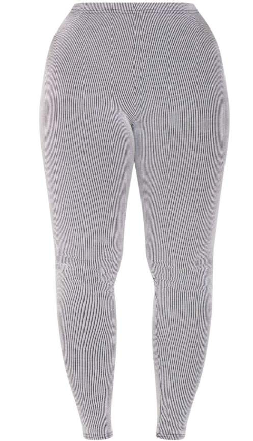 Shape Black Ribbed High Waisted Leggings