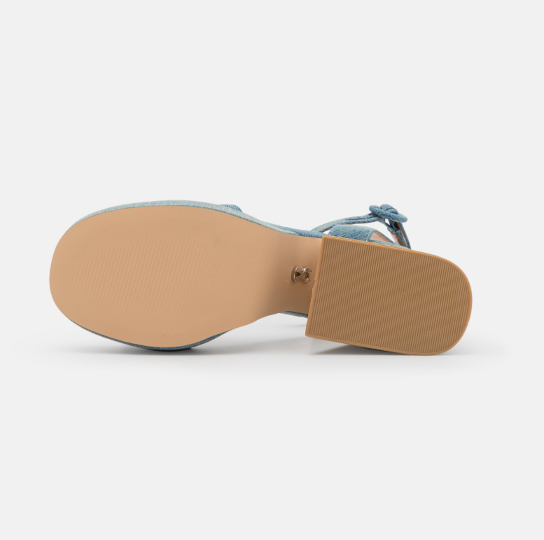 Steve Madden - PAYSIN - Platform sandals - blue denim