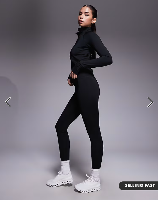 4505 Icon thermal high waist running leggings in black