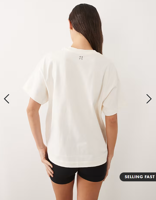 4505 Icon heavyweight cotton oversized t-shirt with quick dry finish in off white