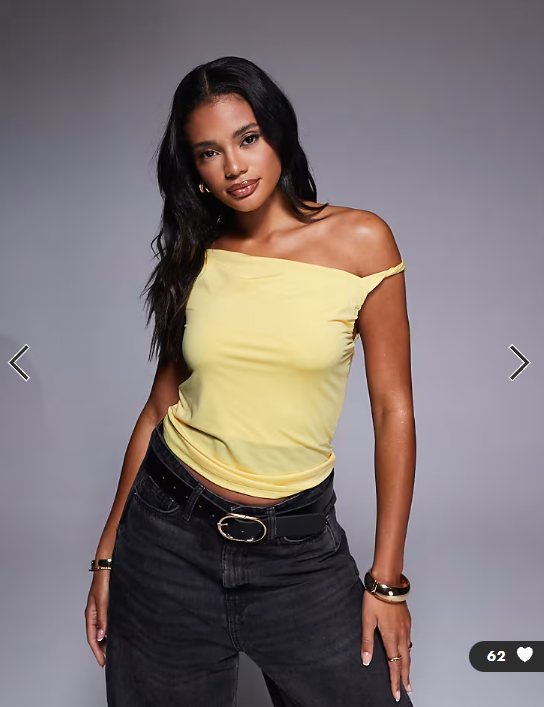 ASOS DESIGN draped twist strap tank top in buttermilk yellow - YELLOW