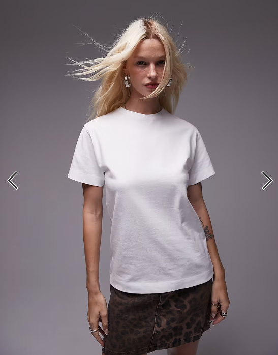 Topshop boxy tee in white