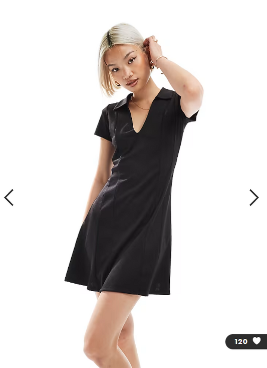 ASOS DESIGN cap sleeve mini dress in chocolate in scuba-style fabric