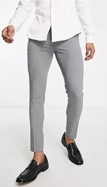 2 Pack - Super Skinny Smart Trouser Multipack In Black & Grey