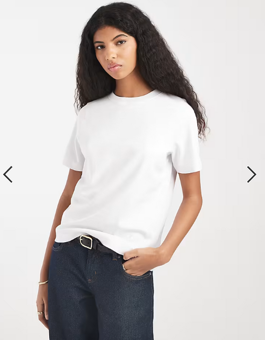 New Look premium girlfriend tee in white