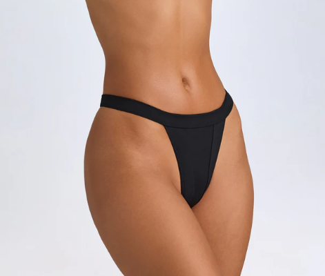 OhPolly Scoop-Neck Bikini Top in Black
