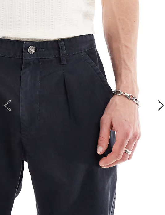 Brave Soul chino trousers in navy