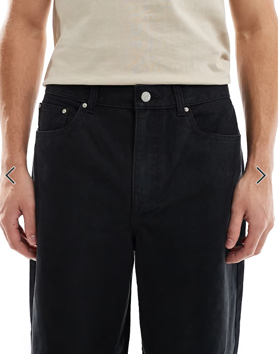 ASOS DESIGN horseshoe jeans in black