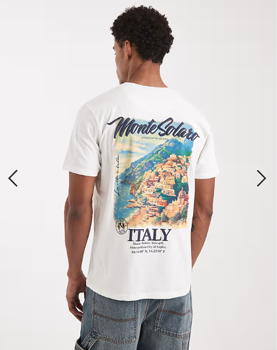Brave Soul short sleeve scenery graphic t-shirt in white.