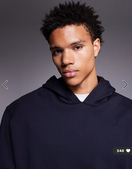 ASOS DESIGN premium heavyweight oversized hoodie in 400gsm navy - NAVY