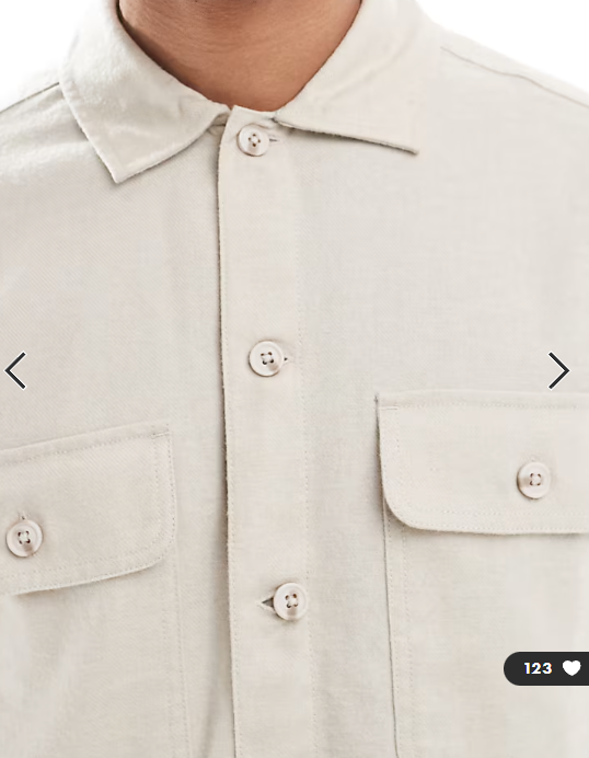 Jack & Jones brushed overshirt in grey