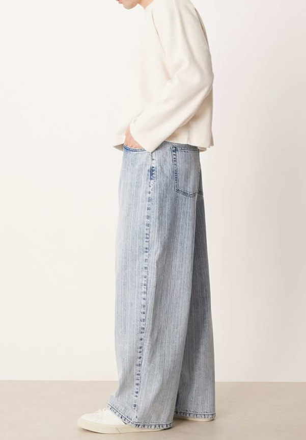 Asos - oversized baggy jeans in mid wash blue