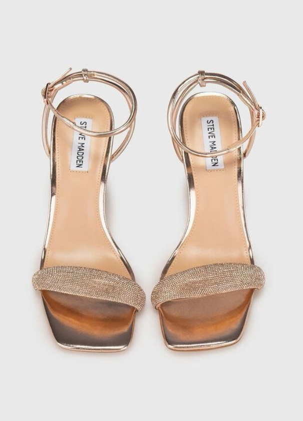 Steve Madden Entice-R Heeled In Rose Gold Sandal’s