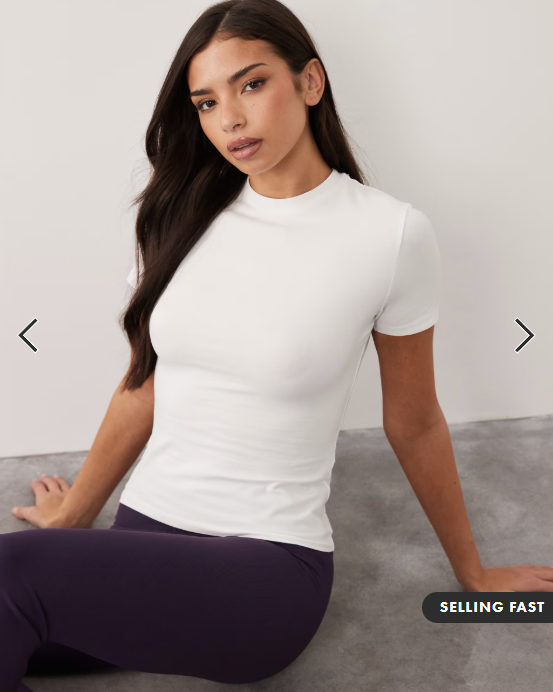 4505 fitted cotton everyday t-shirt with quick dry finish in white
