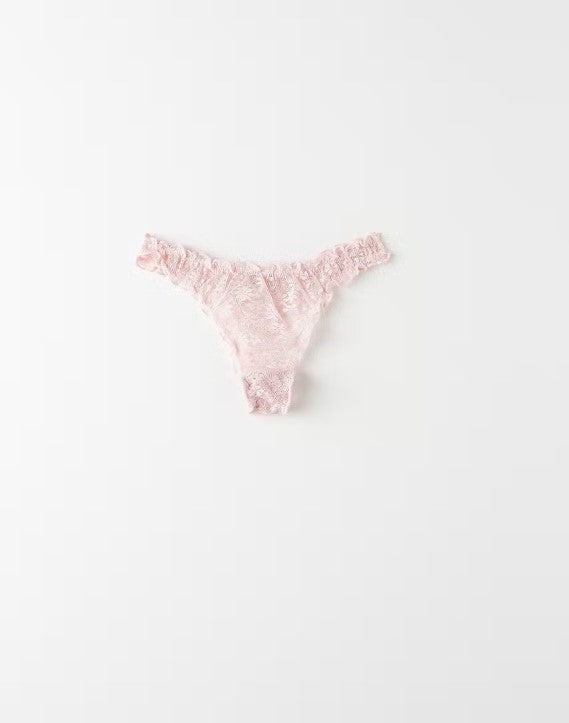 Eva lace string - Baby Pink