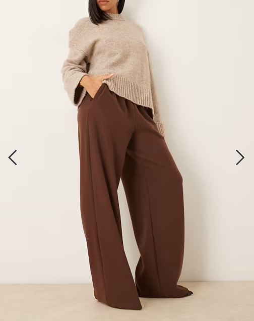 ASOS DESIGN Supersoft oversized barrell leg jogger in coffee