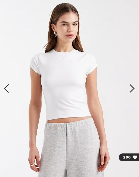 Hollister seamless baby tee in white