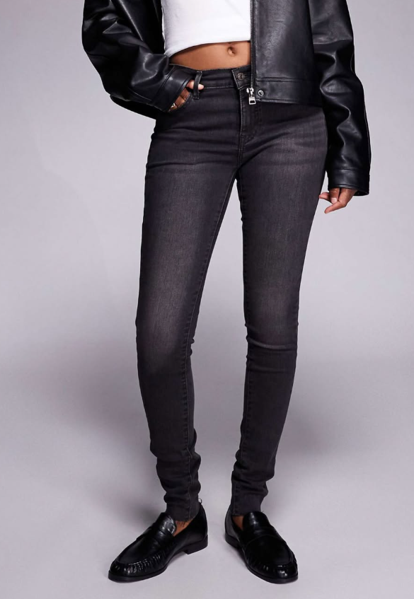 Levi’s 710 super skinny jeans in washed black
