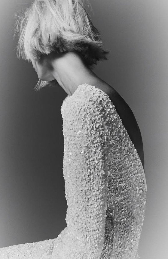 H&M - SEQUINED DEEP-BACK DRESS