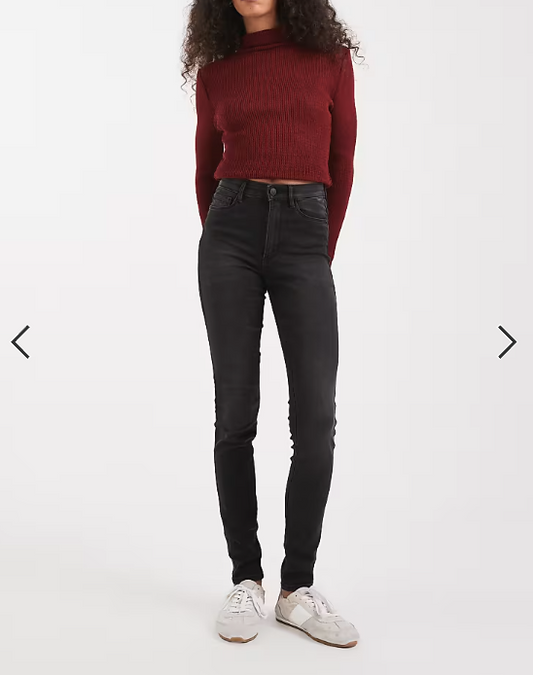 ONLY Royal high waisted skinny jeans in washed black