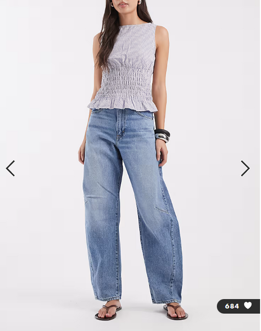 Levi's cinch barrel jeans in mid blue