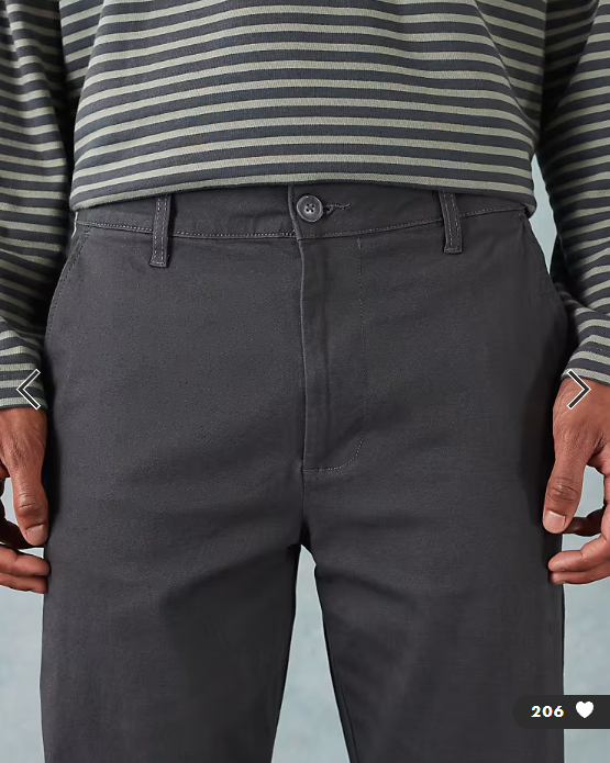 ASOS DESIGN straight chinos in charcoal