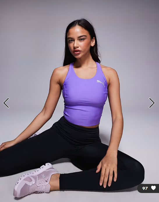Puma Raceday Ultraform crop t-shirt in purple