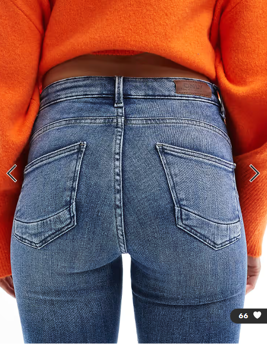 ONLY push up skinny jeans in light blue