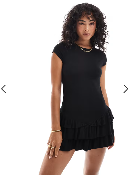 COLLUSION ruffle mini dress