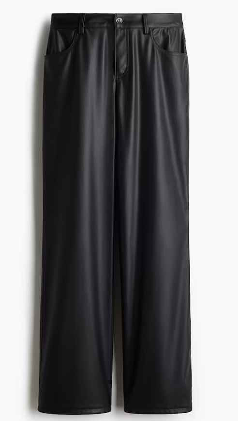 H&M - STRAIGHT COATED TROUSERS