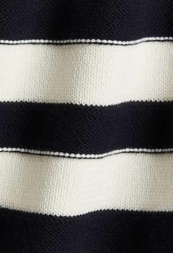 H&M - LOOSE-FIT SWEATER- Black Stripe
