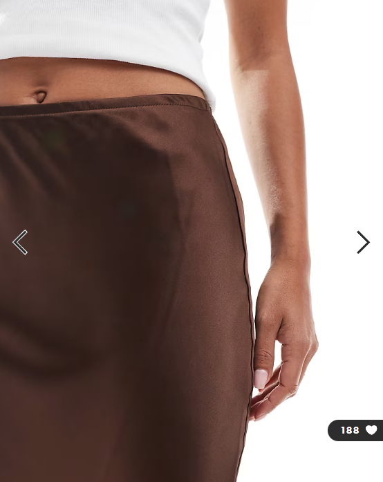 New Look satin bias midi skirt in dark brown