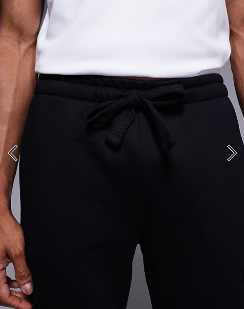 ASOS DESIGN premium heavyweight slim fit joggers in black